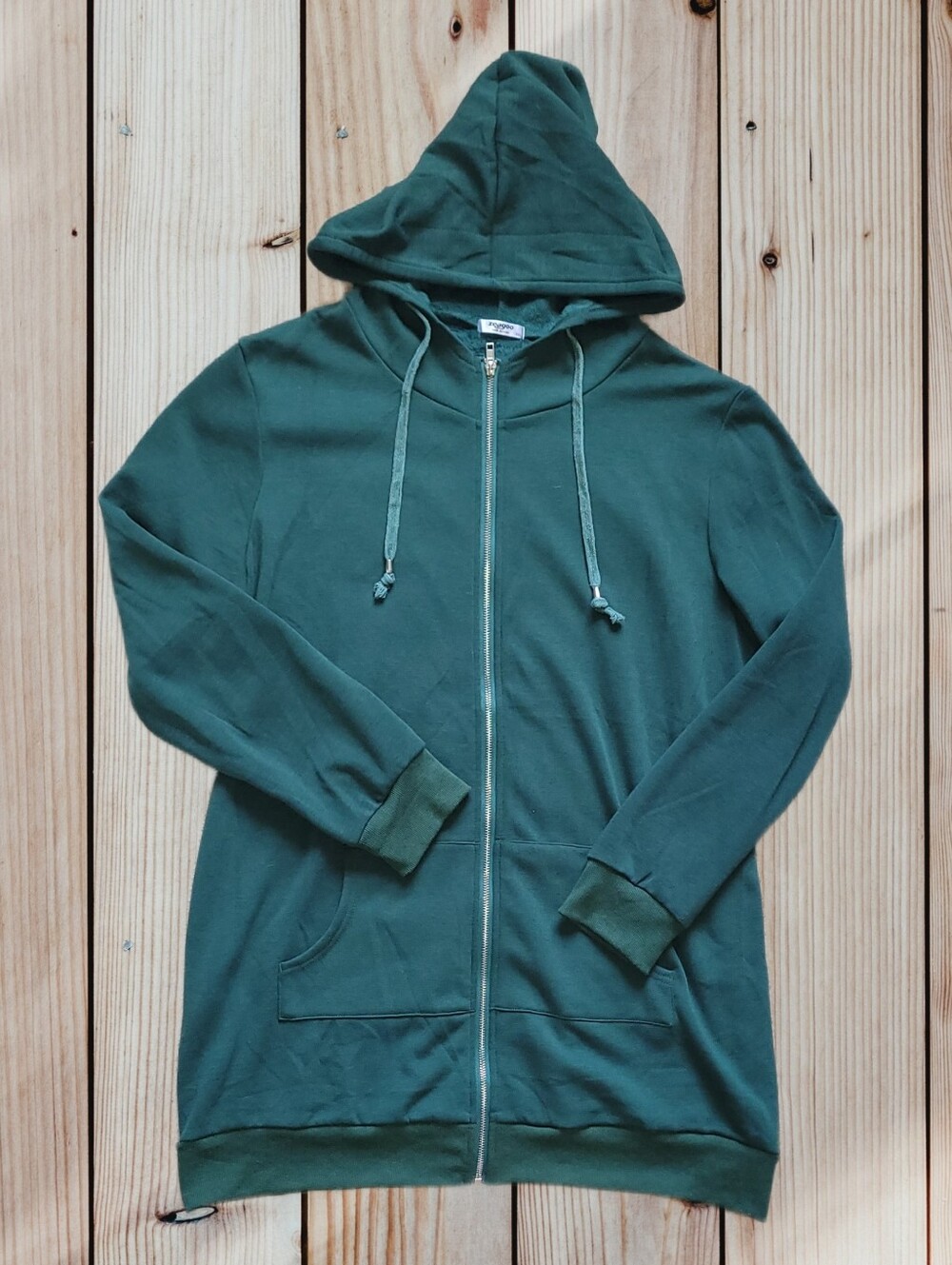 ZEAGOO XXL Forest Green Full-Zip Hooded Sweater, women's Size 2xl Hoodie